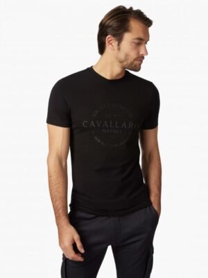 Cavallaro Napoli Heren Overhemd - Bettino T-Shirt - Zwart -