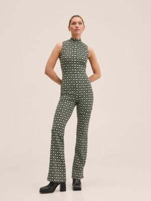 Mango  Lange jumpsuit met retroprint